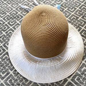HBY SPF 50 Sun Hat Tan and White NWT